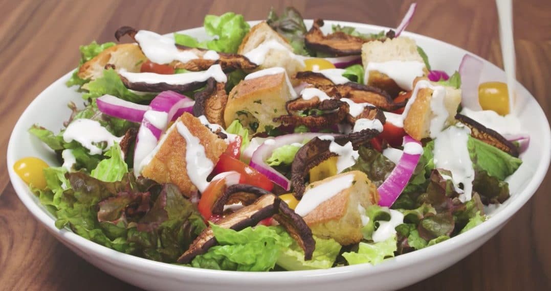 This Video Will Teach You How to Make a (Vegan) BLT Salad With Shiitake Bacon