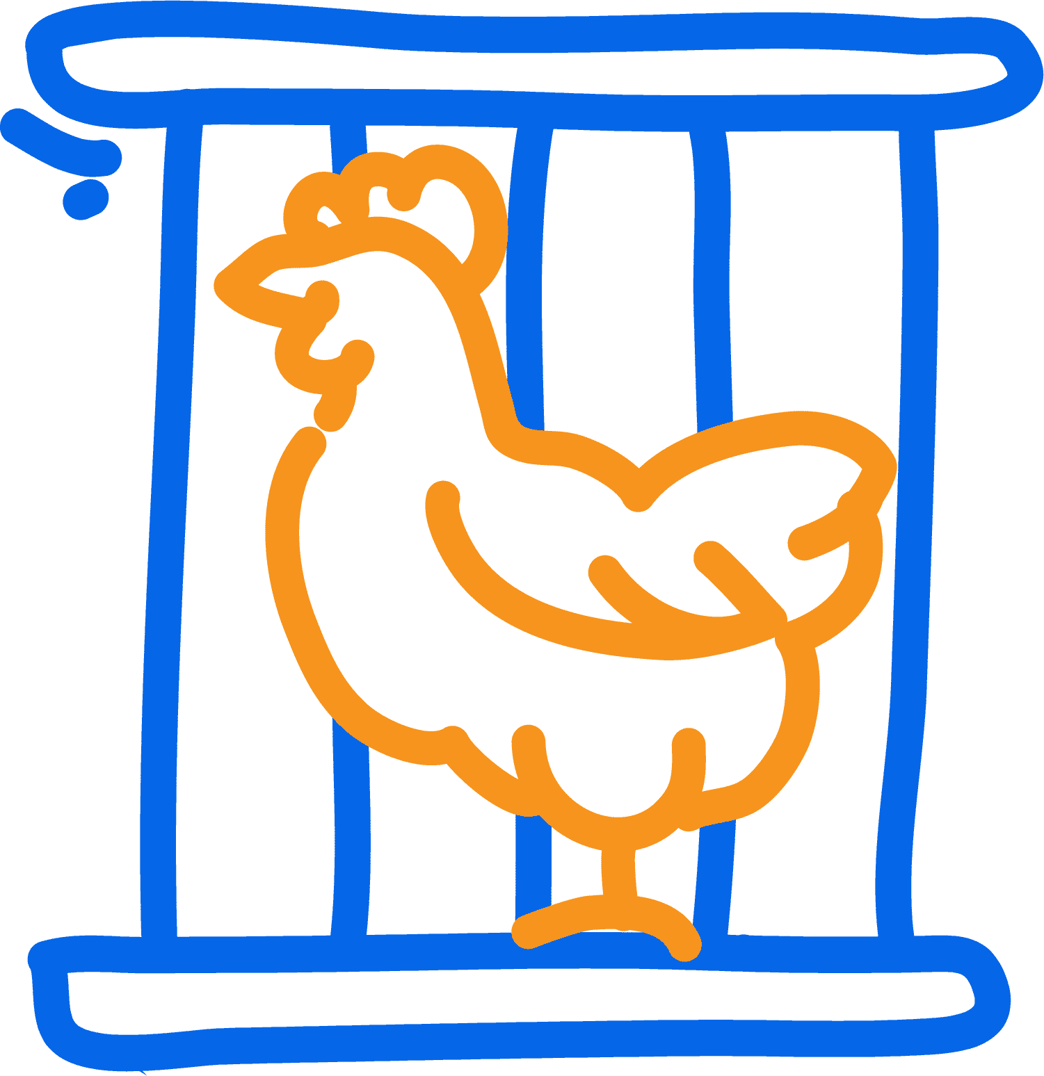 chicken in cage icon