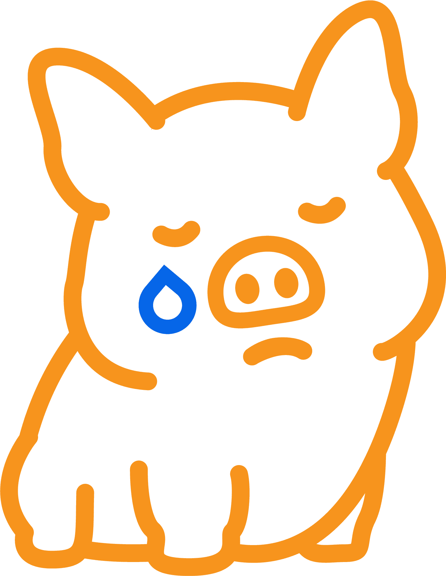 crying pig icon