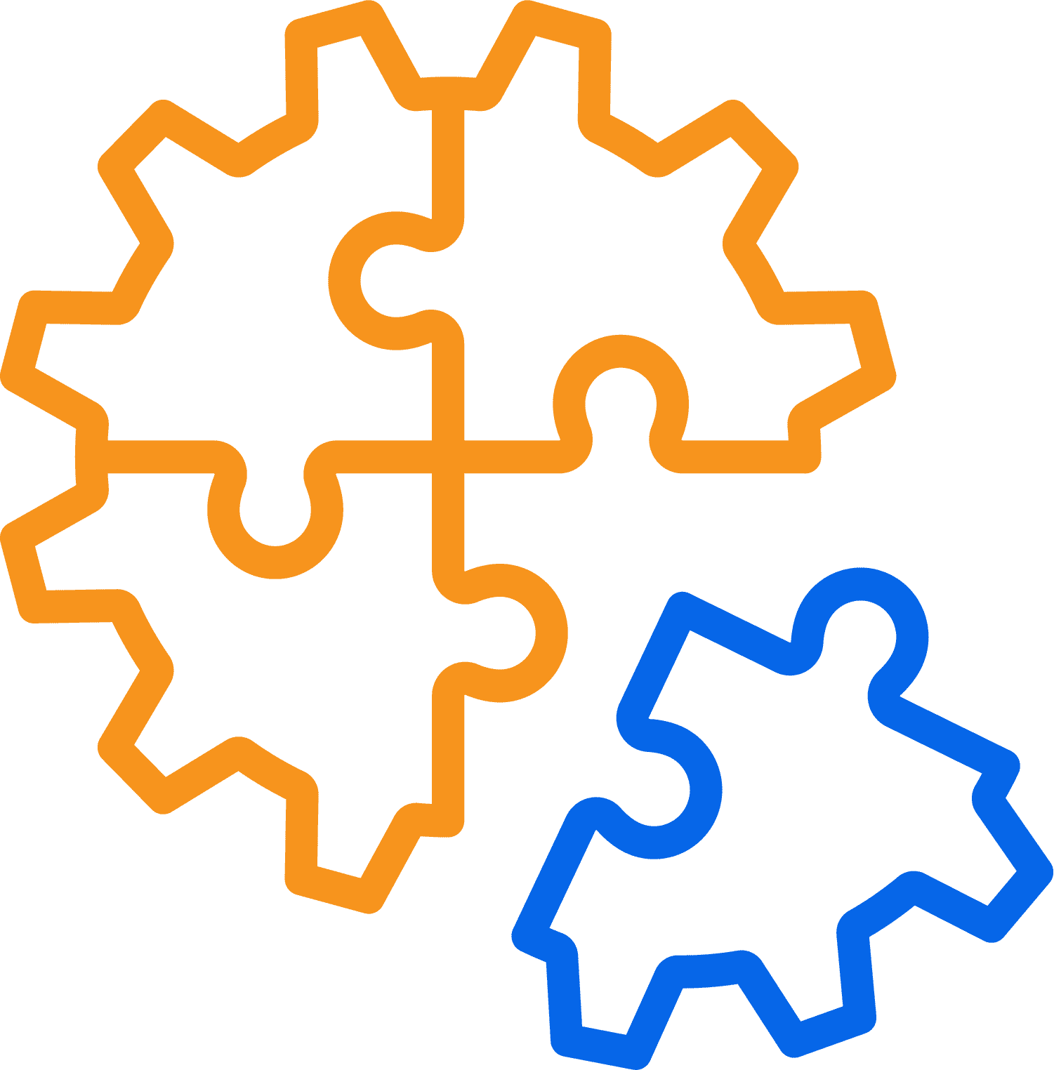 puzzle gears icon