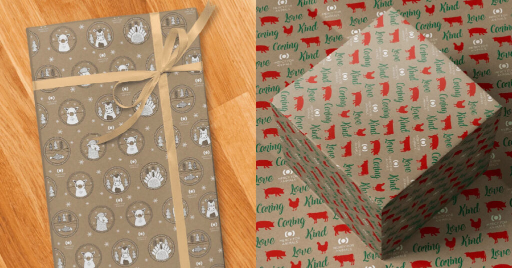 Mercy For Animals Holiday Merch Wrapping Paper