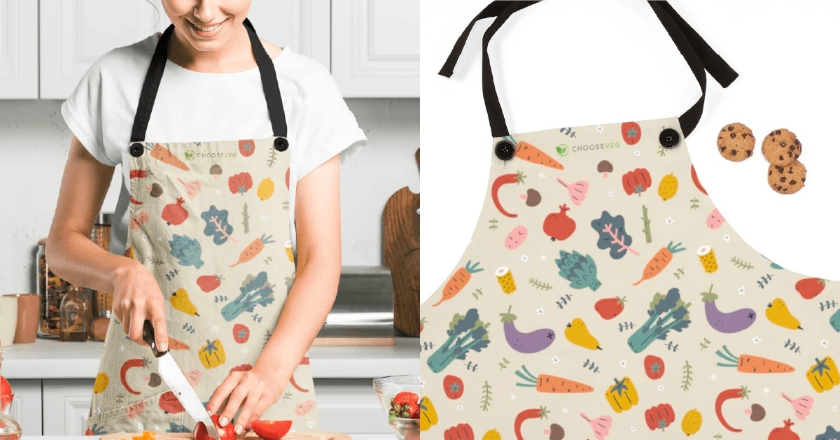 Mercy For Animals Merch veg delight apron