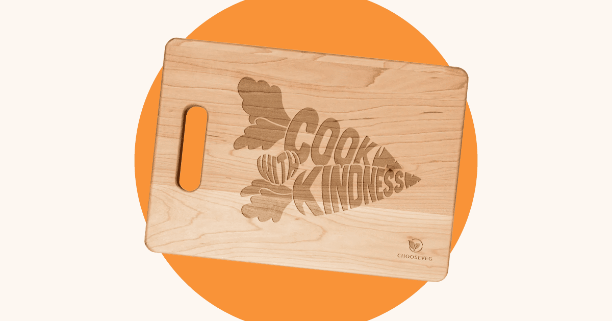 Mercy For Animals merch cutting board