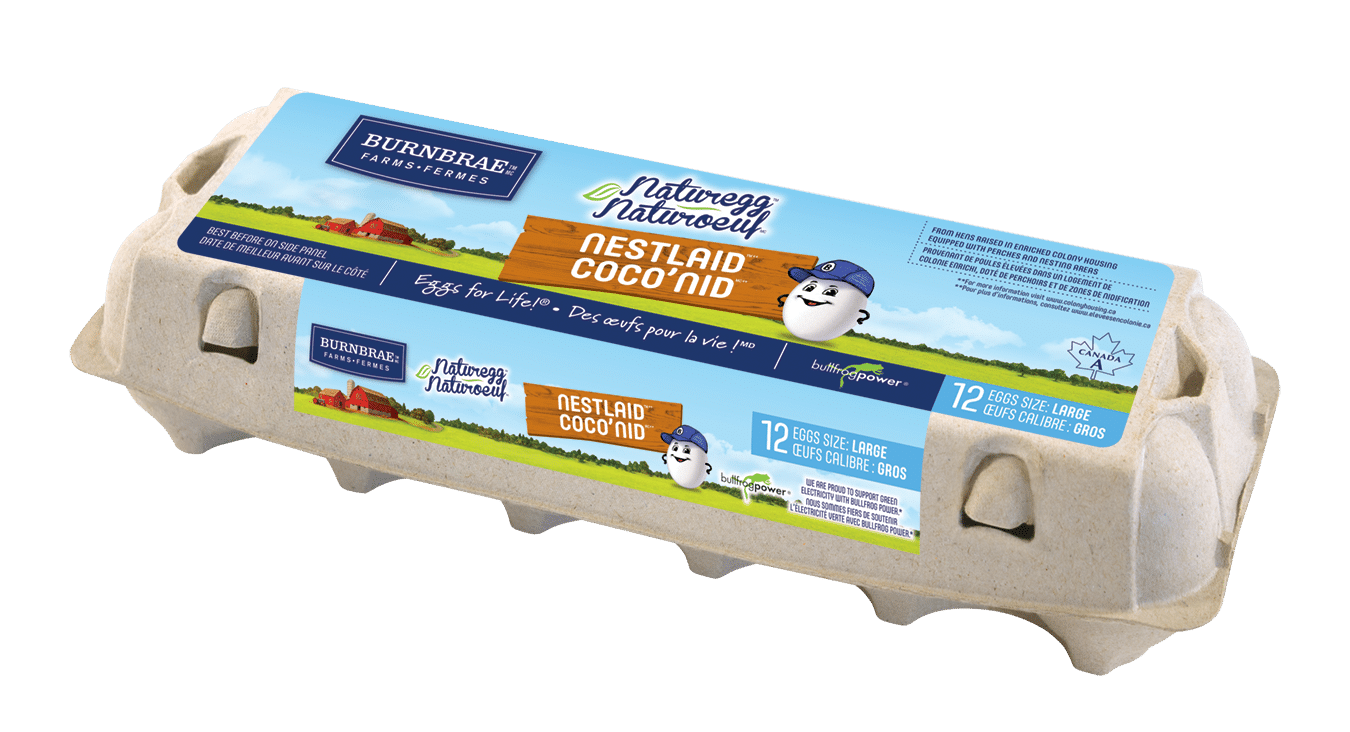 Burnbrae Farms Naturegg Nestlaid packaging 