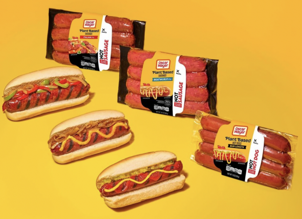 Oscar Mayer vegan hot dogs and sausages