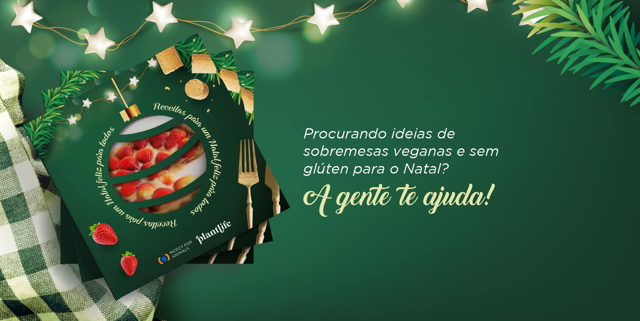 Capa do Ebook de receitas para sobremesas veganas para o Natal