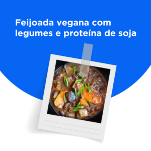 feijoada vegana com legumes e proteína de soja