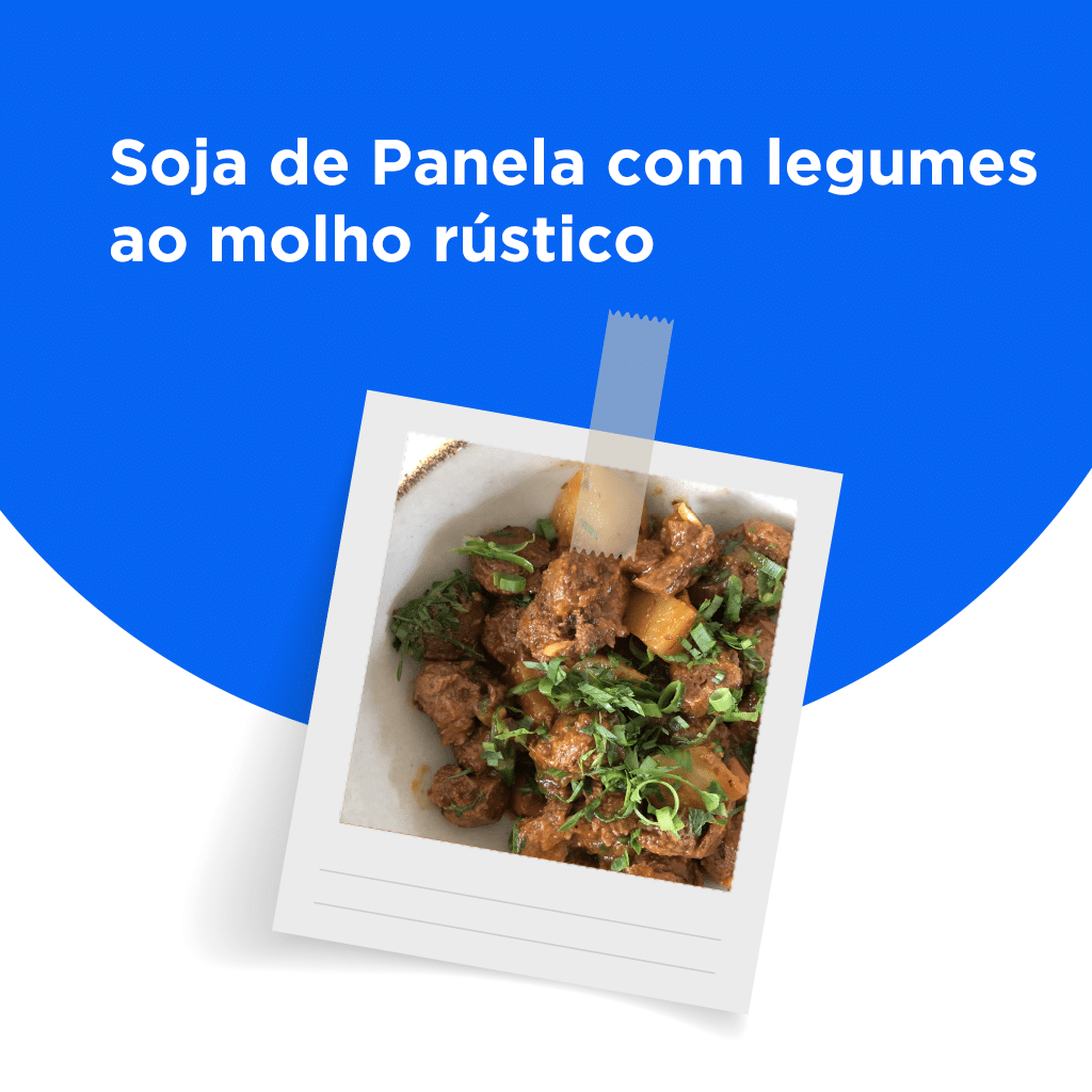Receita de soja de panela com legumes ao molho rústico