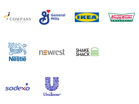 Lista de compañías con compromisos libres de jaula que reportan progreso a nivel global: Compass Group, General Mills, IKEA, Krispy Kreme, Nestlé, Newrest, Shake Shack, Sodexo, Unilever