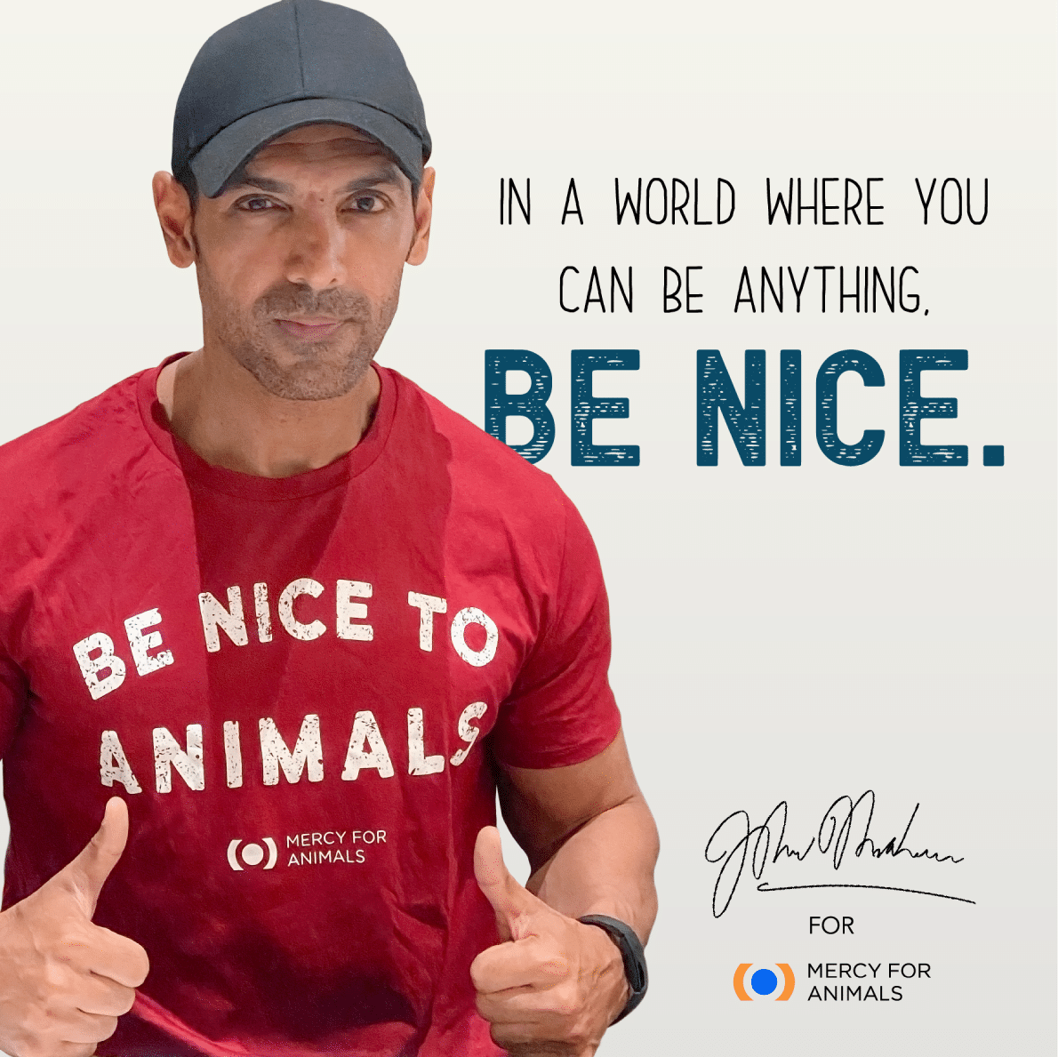 John Abraham Stars in New Mercy For Animals Ad Campaign.