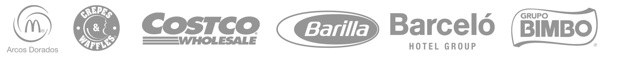 Arcos Dorados, Crepes & Waffles, Costco Wholesale, Barilla, Barceló Hotel Group, Grupo Bimbo